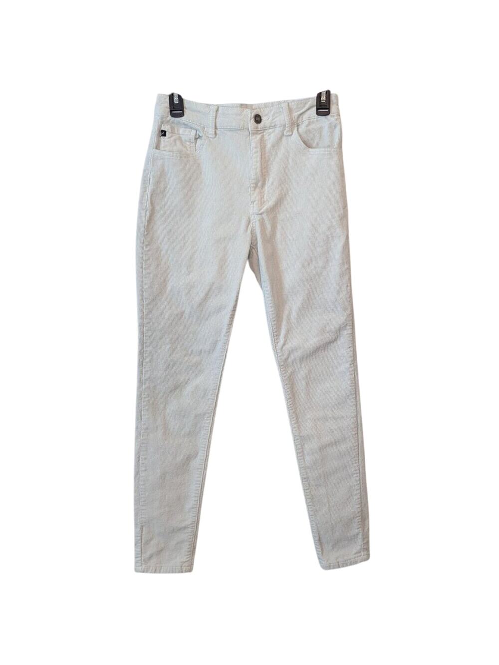 Kancan Ivory Oatmeal Classic Cotton Corduroy Skinny Jeans Size 9 Waist 28